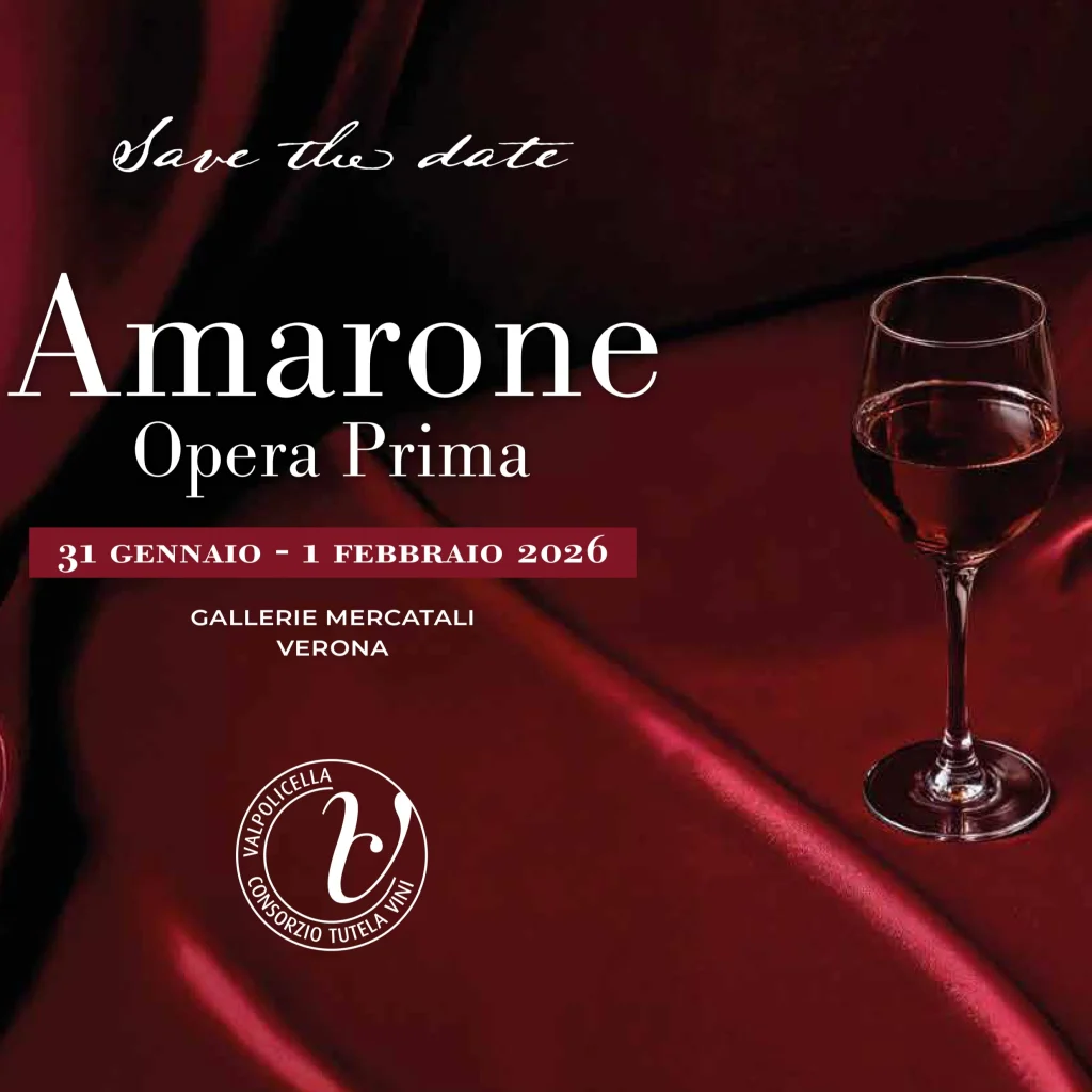 Locandina di Amarone Opera Prima, 31 gennaio - 1 febbraio 2026, Gallerie Mercatali, Verona